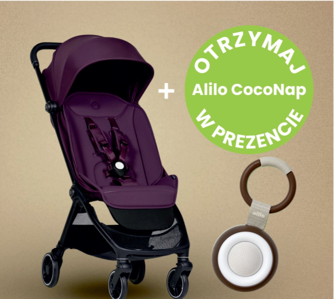 Wózek Bumprider Connect Mini w&nbsp;kolorze śliwkowym oraz Alilo CocoNap w&nbsp;prezencie